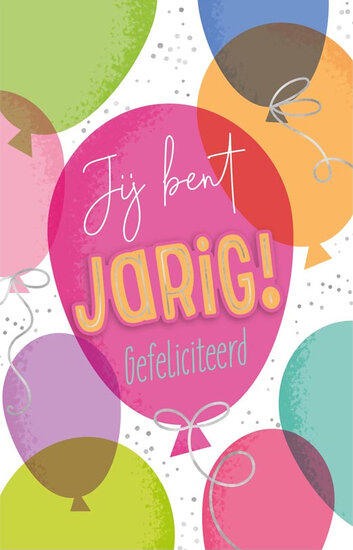verjaardagskaart - jij bent jarig gefeliciteerd - ballonnen | muller wenskaarten