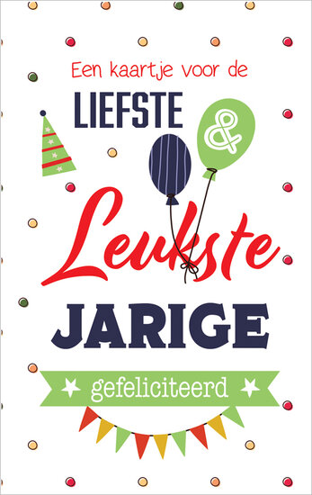 verjaardagskaart - voor de leukste jarige gefeliciteerd| muller wenskaarten