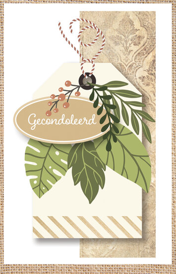 condoleancekaart - gecondoleerd - bladeren | muller wenskaarten