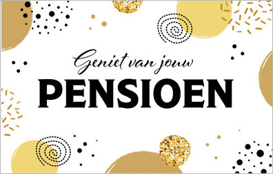 wenskaart - geniet van jouw pensioen | muller wenskaarten