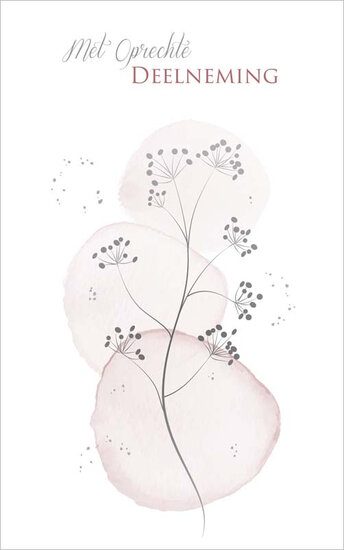 condoleancekaart - met oprechte deelneming - tak met bessen | muller wenskaarten