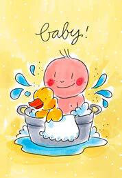 luxe wenskaart blond amsterdam - baby | muller wenskaarten