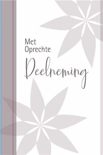 condoleancekaart - met oprechte deelneming - grijze ster | muller wenskaarten