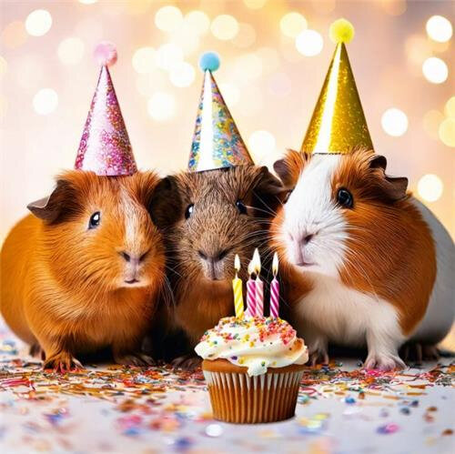 felicitatiekaart rapture - cavia en cupcake|Muller wenskaarten