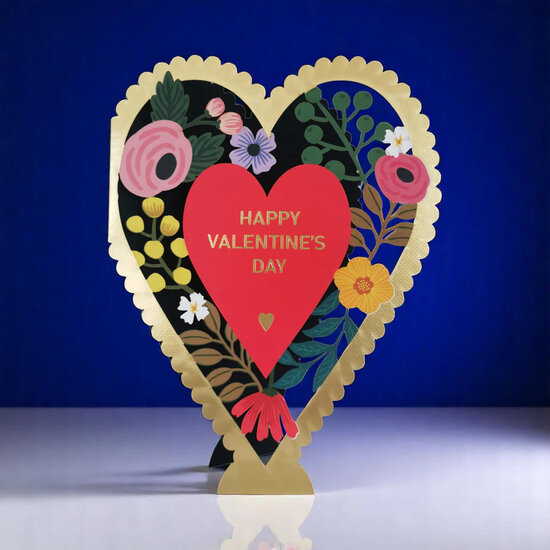 lasergesneden valentijnskaart - happy valentine's day | muller wenskaarten