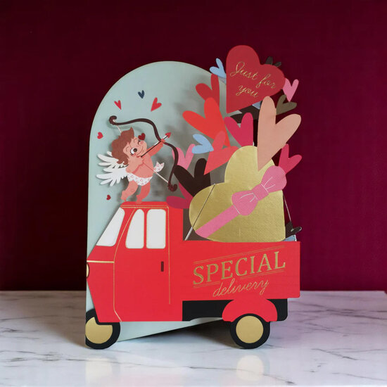 lasergesneden wenskaart - special delivery | muller wenskaarten