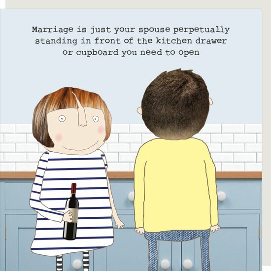 wenskaart rosie made a thing - marriage is | muller wenskaarten