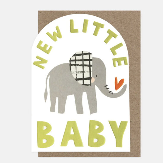 geboortekaartje caroline gardner - new baby - olifant met hart |Muller wenskaarten