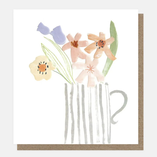 wenskaart caroline gardner - bloemen in kan|Muller wenskaarten