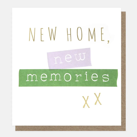 wenskaart nieuwe woning caroline gardner - new home new memories - tape |Muller wenskaarten