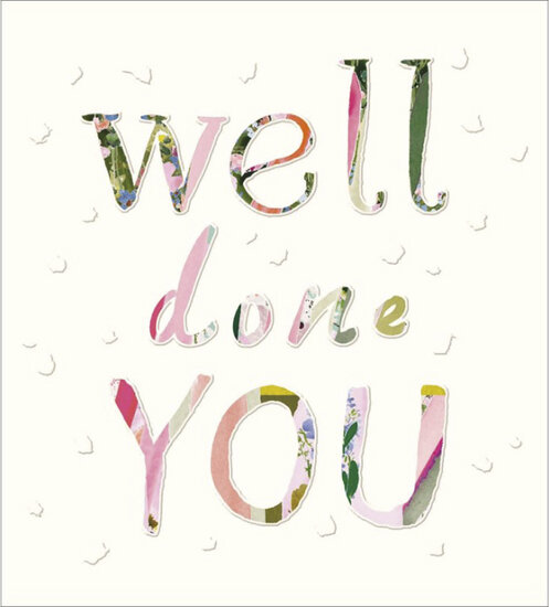 wenskaart woodmansterne - well done you | muller wenskaarten