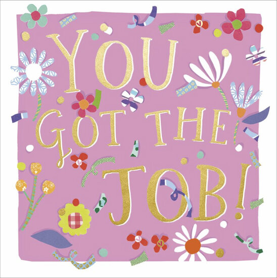 wenskaart nieuwe baan woodmansterne - you got the job | muller wenskaarten