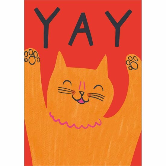 wenskaart woodmansterne - yay - kat | muller wenskaarten