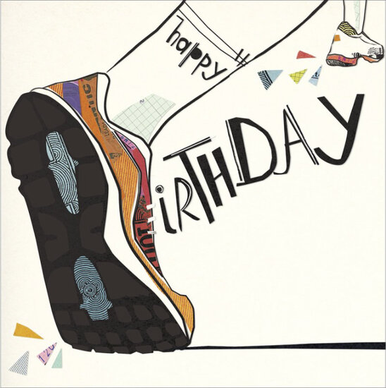 verjaardagskaart woodmansterne - happy birthday - hardlopen joggen | muller wenskaarten