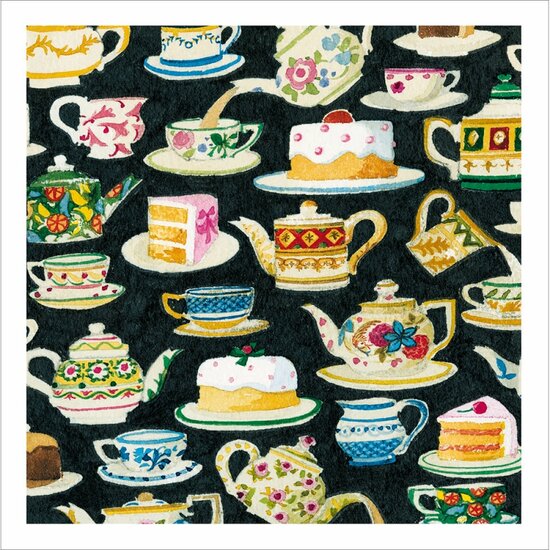 wenskaart woodmansterne - thee met gebak | muller wenskaarten