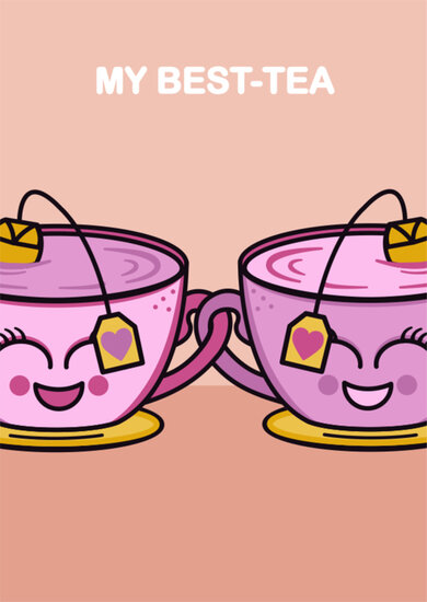 wenskaart sugar rush - my best-tea| muller wenskaarten | online kaarten bestellen