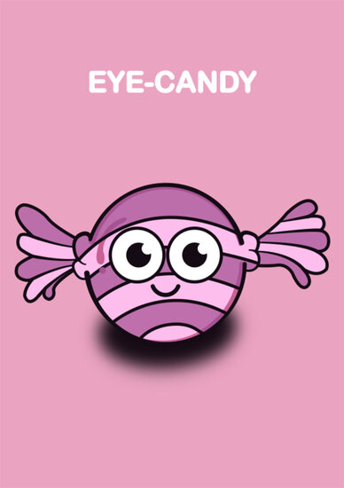 wenskaart sugar rush - eye-candy| muller wenskaarten | online kaarten bestellen