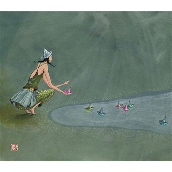 luxe wenskaart ga&euml;lle boissonnard - papieren bootjes| muller wenskaarten