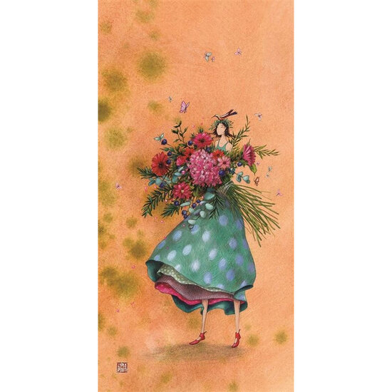 luxe wenskaart ga&euml;lle boissonnard - bericht uit de tuin | mullerwenskaarten