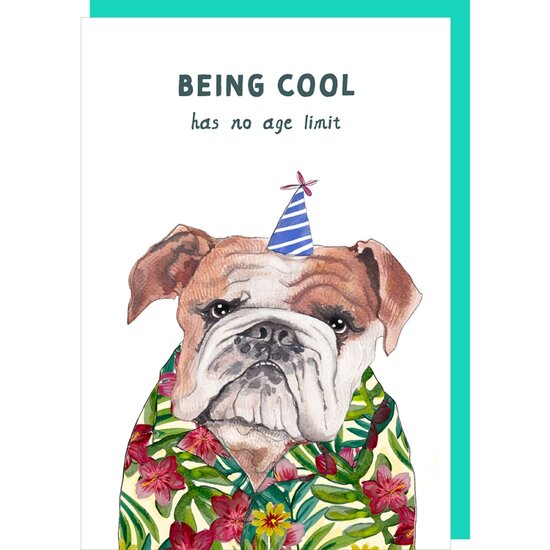 wenskaart rosie made a thing - tipp top - being cool has no age limit - hond | Muller wenskaarten