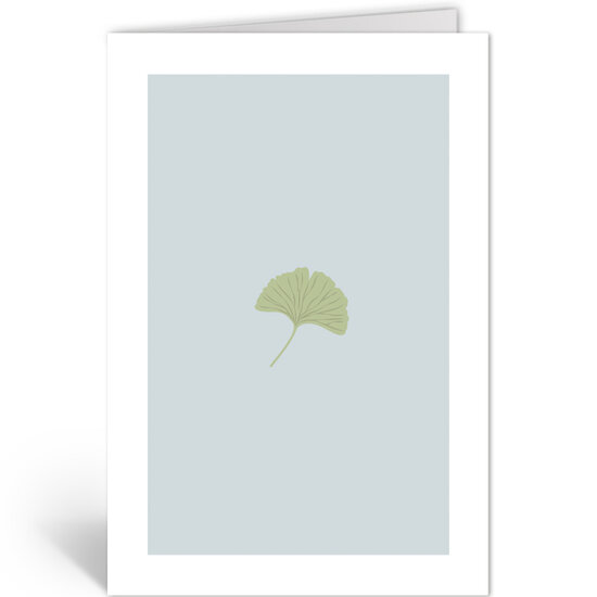 wenskaart - blad van de ginko boom | muller wenskaarten
