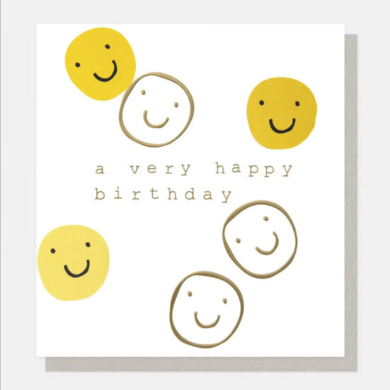 Bestel verjaardagskaart caroline gardner - a very happy birthday - smileys bij mullerwenskaarten.nl