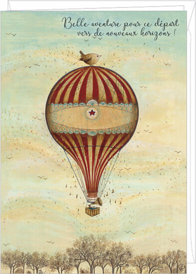 grote wenskaart A4 Jehanne Weyman - luchtballon | mullerwenskaarten