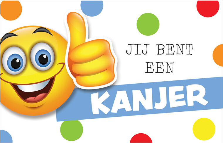 wenskaart - je bent een kanjer - duim omhoog| muller wenskaarten