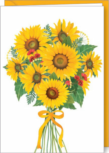 wenskaart code 5 - zonnebloemen| mullerwenskaarten