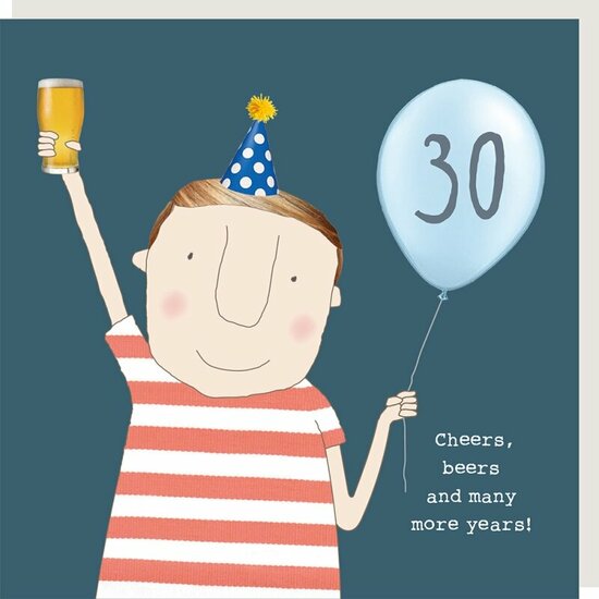 30 jaar - wenskaart rosie made a thing - cheers beers many years| muller wenskaarten