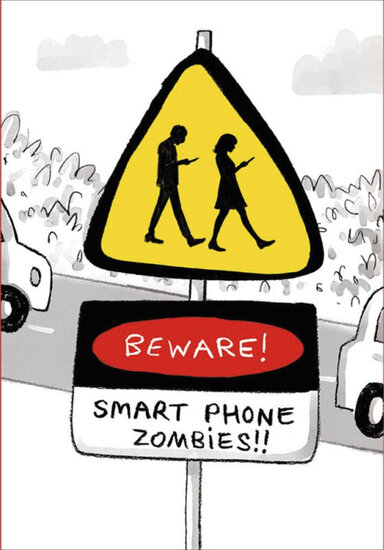 wenskaart woodmansterne - Phone Zombies| muller wenskaarten