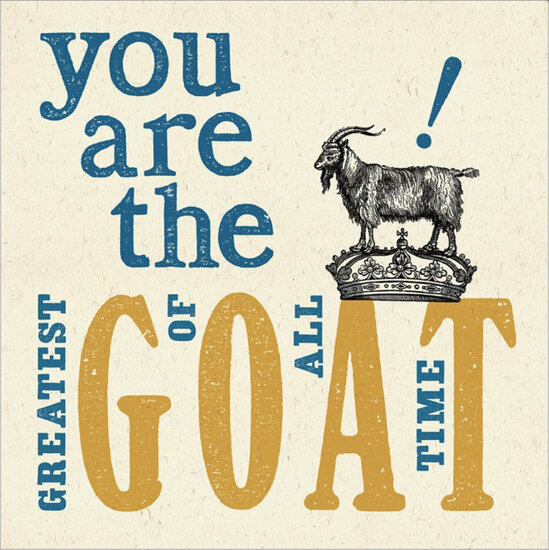 wenskaart woodmansterne - the GOAT! | muller wenskaarten