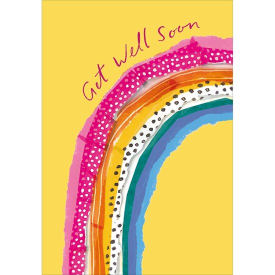 beterschapskaart woodmansterne - get well soon - regenboog| muller wenskaarten