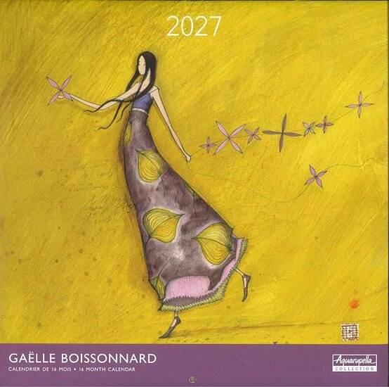 kalender 2026 - 2027 gaelle boissonnard - geel, 16 maanden | Muller wenskaarten