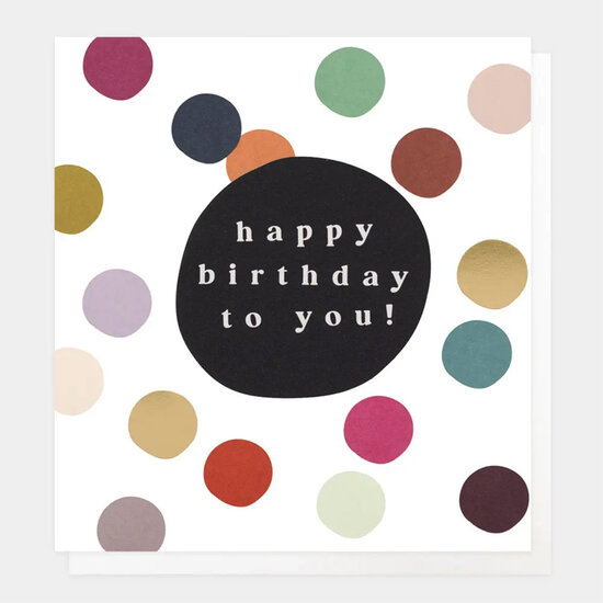 Bestel deze verjaardagskaart caroline gardner - happy birthday to you - stippen bij mullerwenskaarten.nl