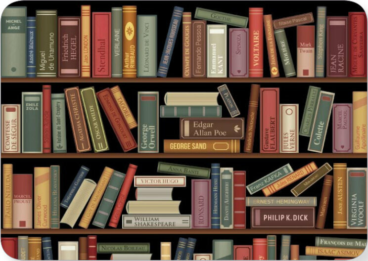 ansichtkaart - boekenkast | mullerwenskaarten