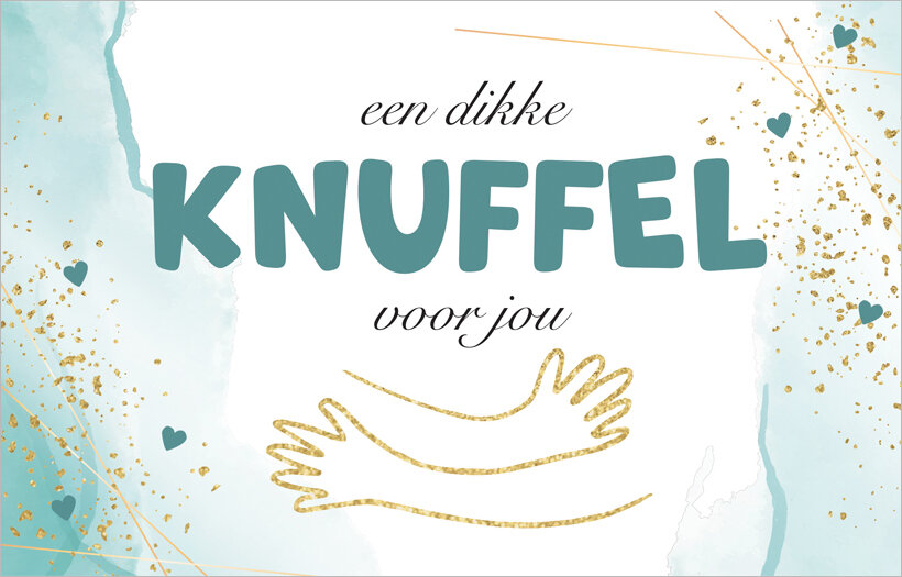 wenskaart - dikke knuffel voor jou| muller wenskaarten - mullerwenskaarten