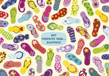 ansichtkaart - lali - zoekplaatje - het perfecte paar slippers