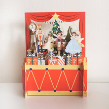 3d pop-up kerstkaart miniature greetings - de notenkraker