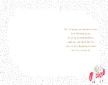 luxe kerstkaart christmas fever - magische kerstdagen gewenst - eenhoorn