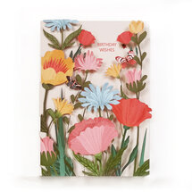 lasergesneden verjaardagskaart blossom - birthday wishes - bloemen