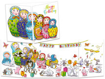 uitklapbare wenskaart cache-cache - happy birthday
