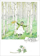ansichtkaart maanden Lena Anderson - april