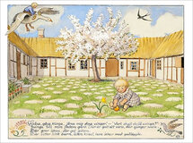 ansichtkaart elsa beskow - gans, gans belde