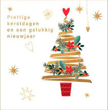 8 kerstkaarten voor amnesty international - prettige kerstdagen en een gelukkig nieuwjaar - kerstboom