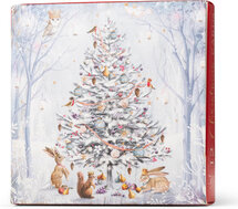 12 kerstkaarten noel tatt - merry christmas and a happy new year - kerstboom