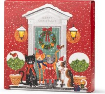 12 kerstkaarten noel tatt - merry christmas and a happy new year - katten