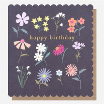 grote verjaardagskaart caroline gardner- happy birthday - bloemen