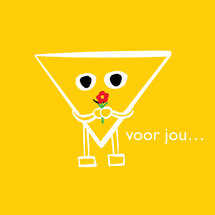 wenskaart - voor jou - hophew met bloem