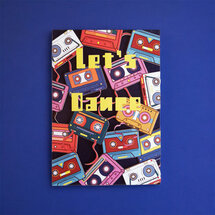 lasergesneden wenskaart blossom - let's dance - cassettebandjes